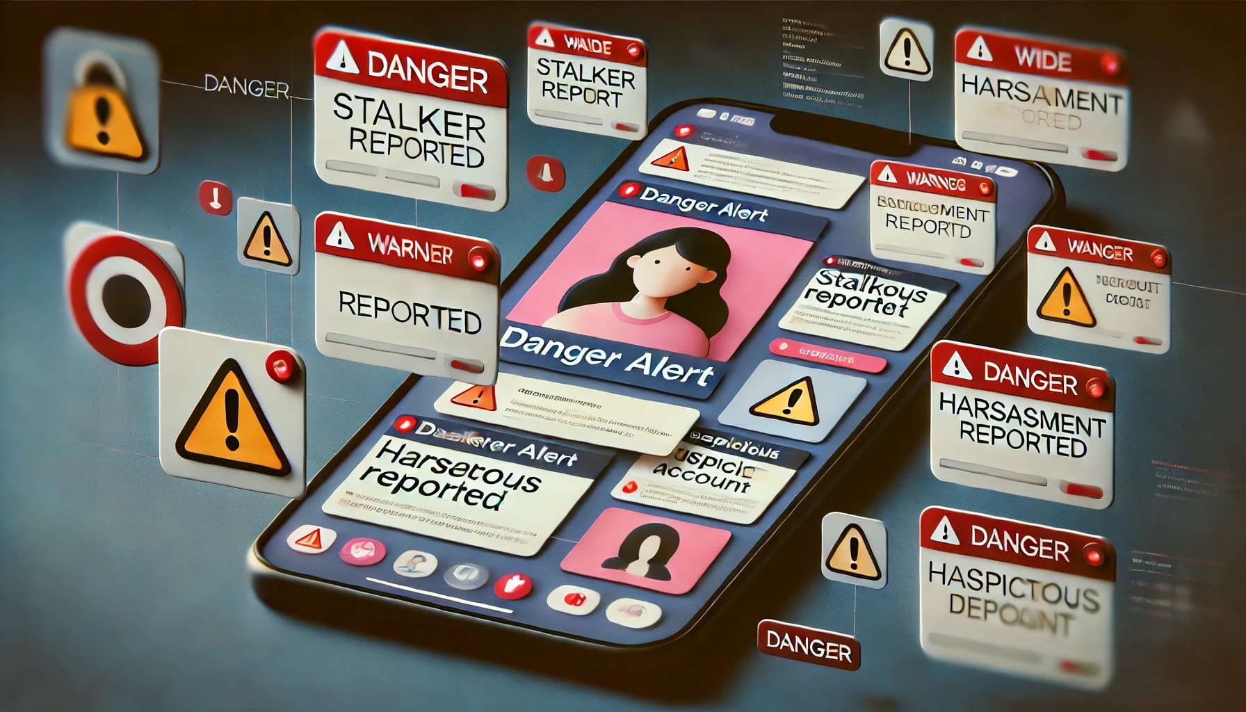 SNSの危険なDM、スマホ画面