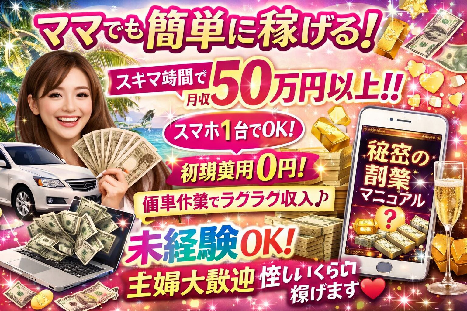 インスタ副業の怪しいアカウント画面