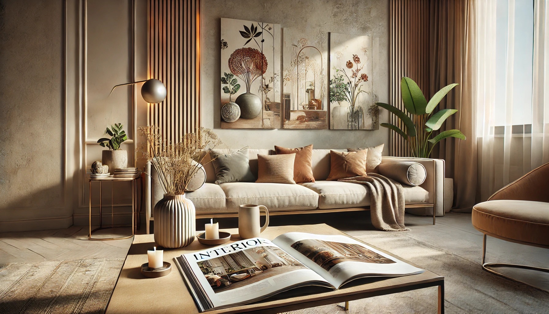 インテリア雑誌とオシャレな部屋