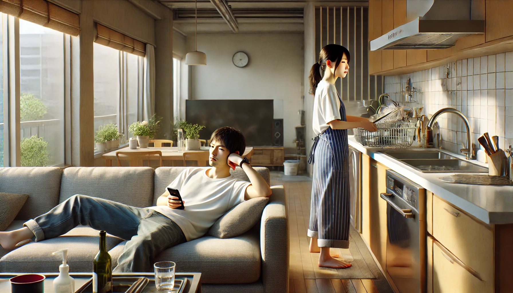 家事をしない男に不満がある女性