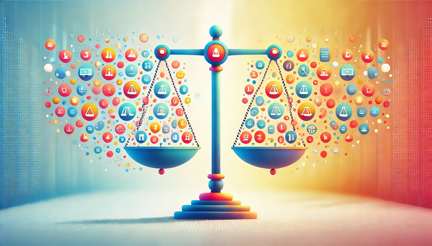 比較や違いを測る天秤